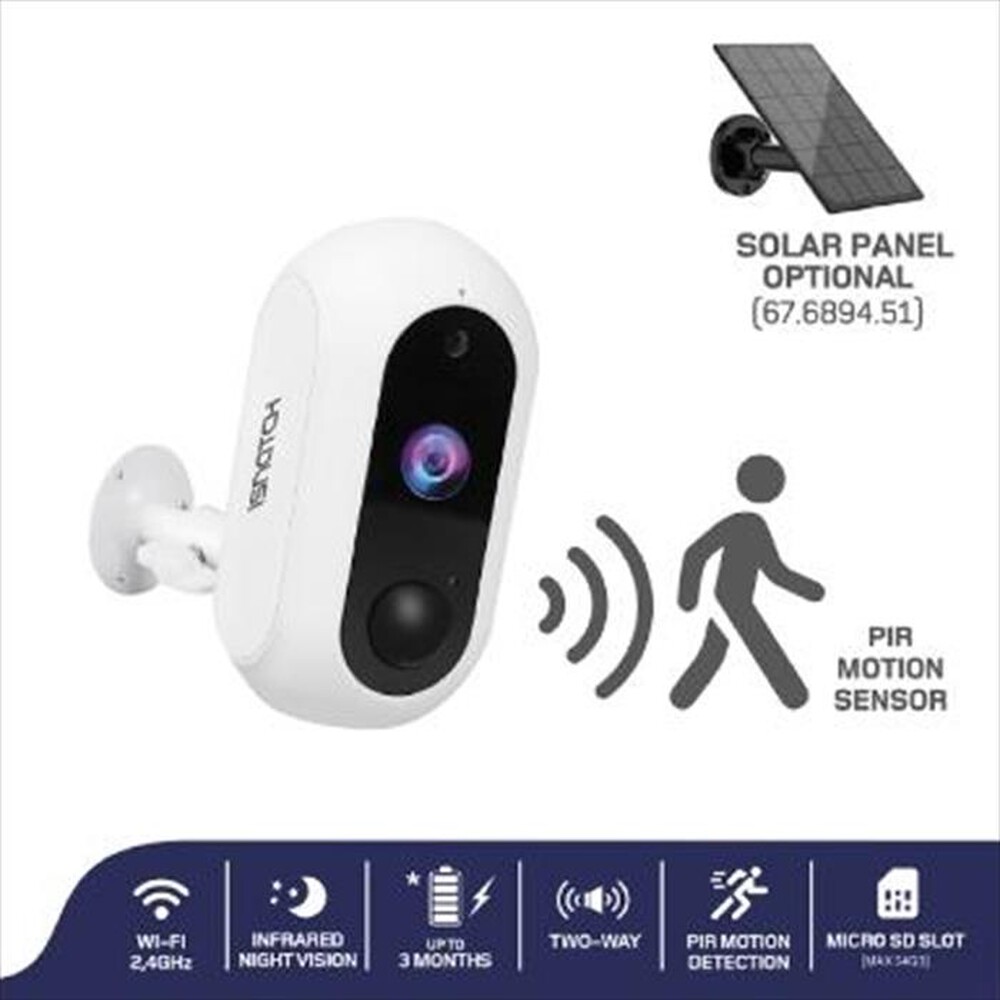"ISNATCH - HEYCAM FREE-S - TELECAMERA WI-FI A BATTERIE FULL-H-Bianco"