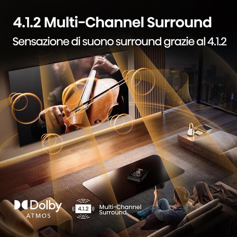 Immagine del prodotto HISENSE - Smart Tv Mini LED PRO 65" 4K Ultra HD 65U8Q 165Hz-Metallo - Grigio Carbone