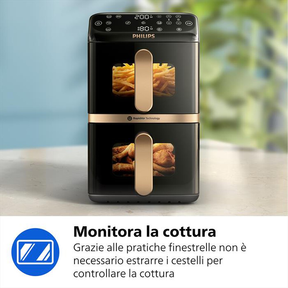 Immagine del prodotto PHILIPS - Friggitrice AIRFRYER SERIE 4000 DA 10L NA462/70-Nero/Rame