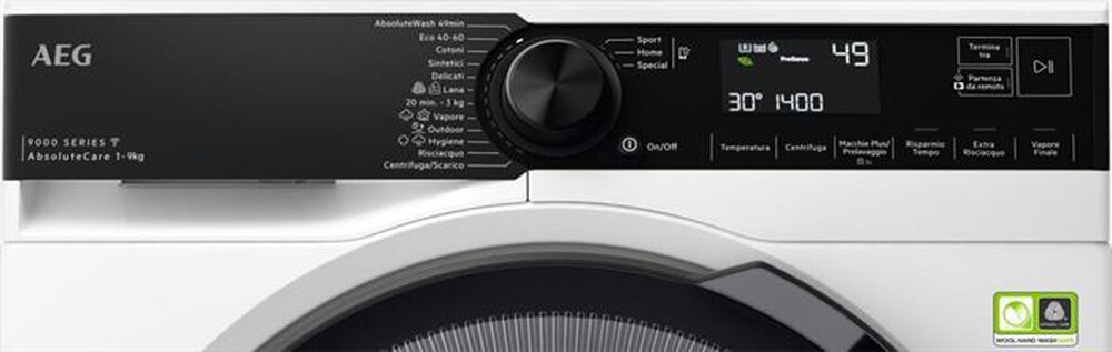 Immagine del prodotto AEG - Lavatrice LR9H94GBS 9 Kg Classe A-Bianco/obl&ograve; nero
