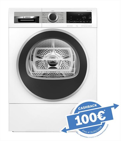 BOSCH - Asciugatrice Serie 6 WQG245C0IT 9Kg Classe C-Bianco