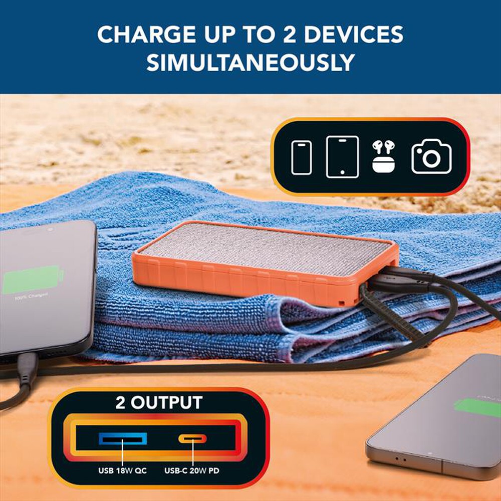 "CELLULARLINE - POWER BANK SOLAR-Bianco"