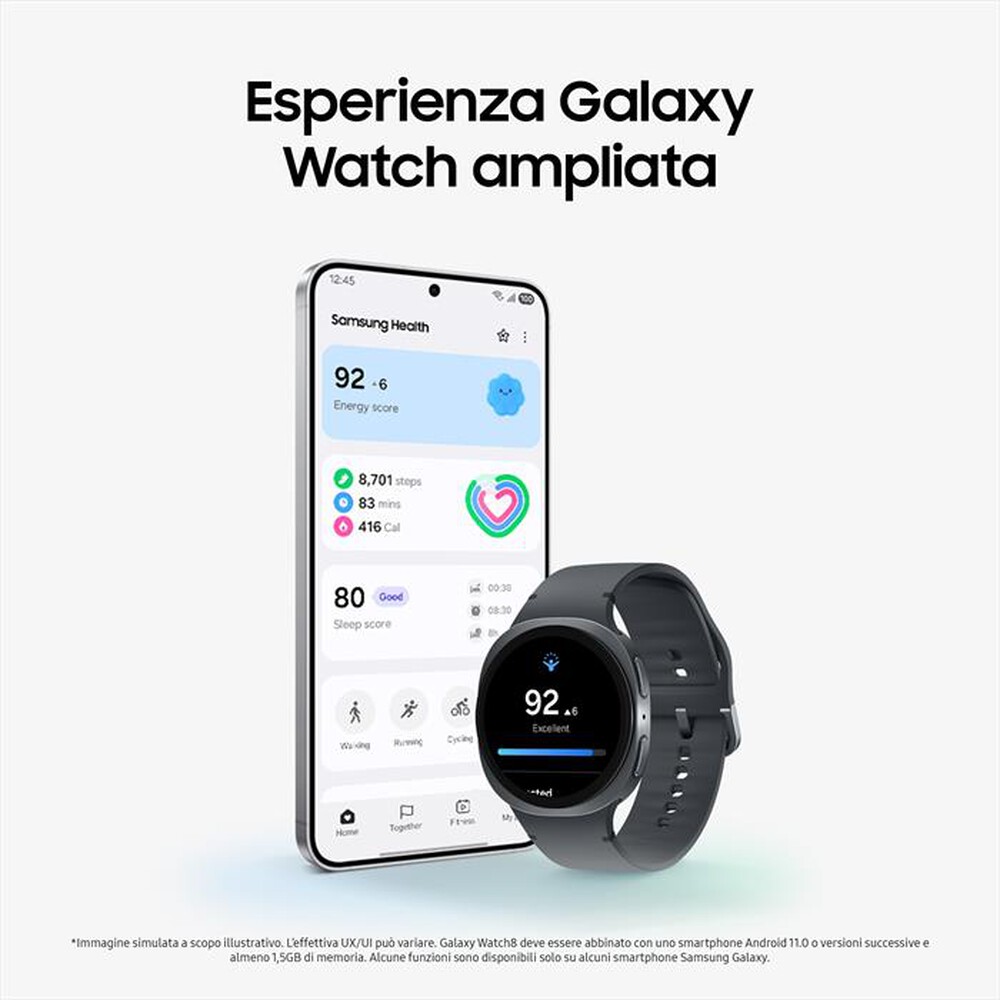 Immagine del prodotto SAMSUNG - Galaxy Watch8 40mm BT, 2+32GB-Graphite