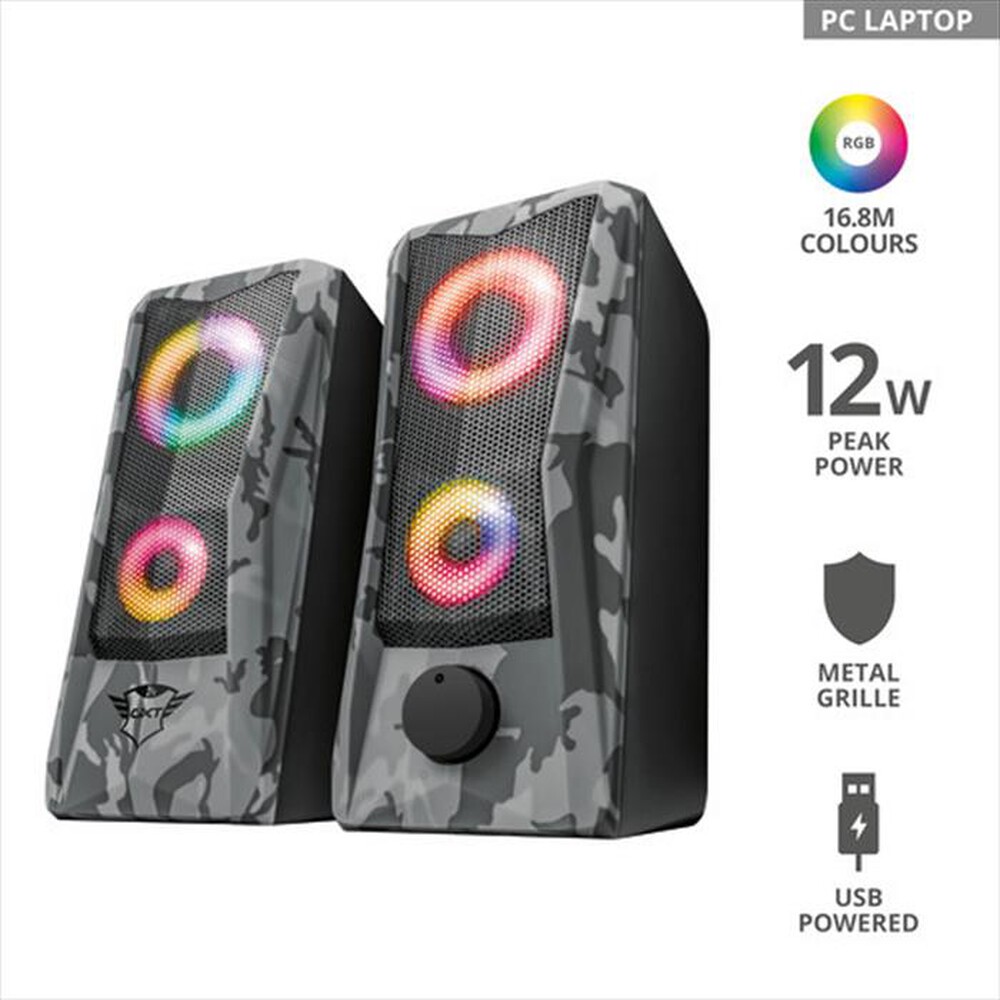 "TRUST - GXT 606 JAVV RGB 2.0 SPEAKER SET-Camouflage"