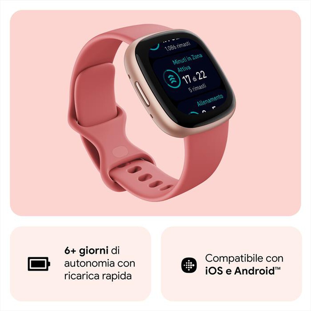 "FITBIT - VERSA 4 - FB523RGRW-ROSA SABBIA/ALL RAME R"