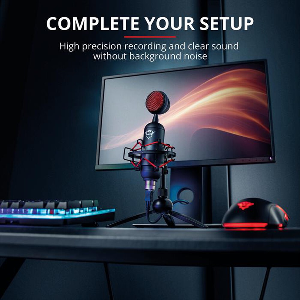 "TRUST - GXT244 BUZZ STREAMING MICROPHONE-Black/Red"