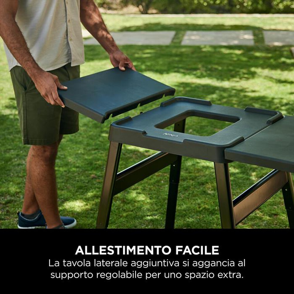 "NINJA - STAND UNIVERSALE+VASSOIO WOODFIRE-Nero"