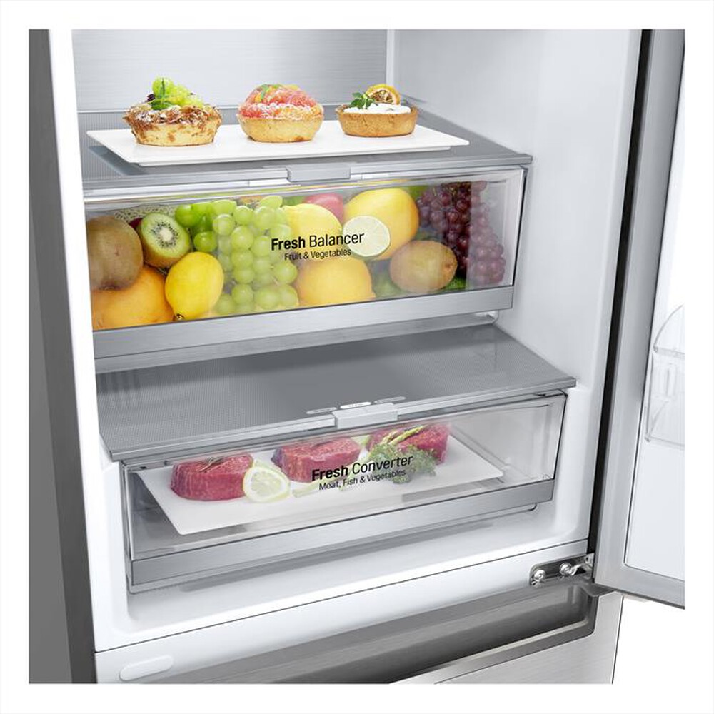 "LG - Frigorifero combinato GBB92STBAP Classe A 419lt-STAINLESS STEEL"