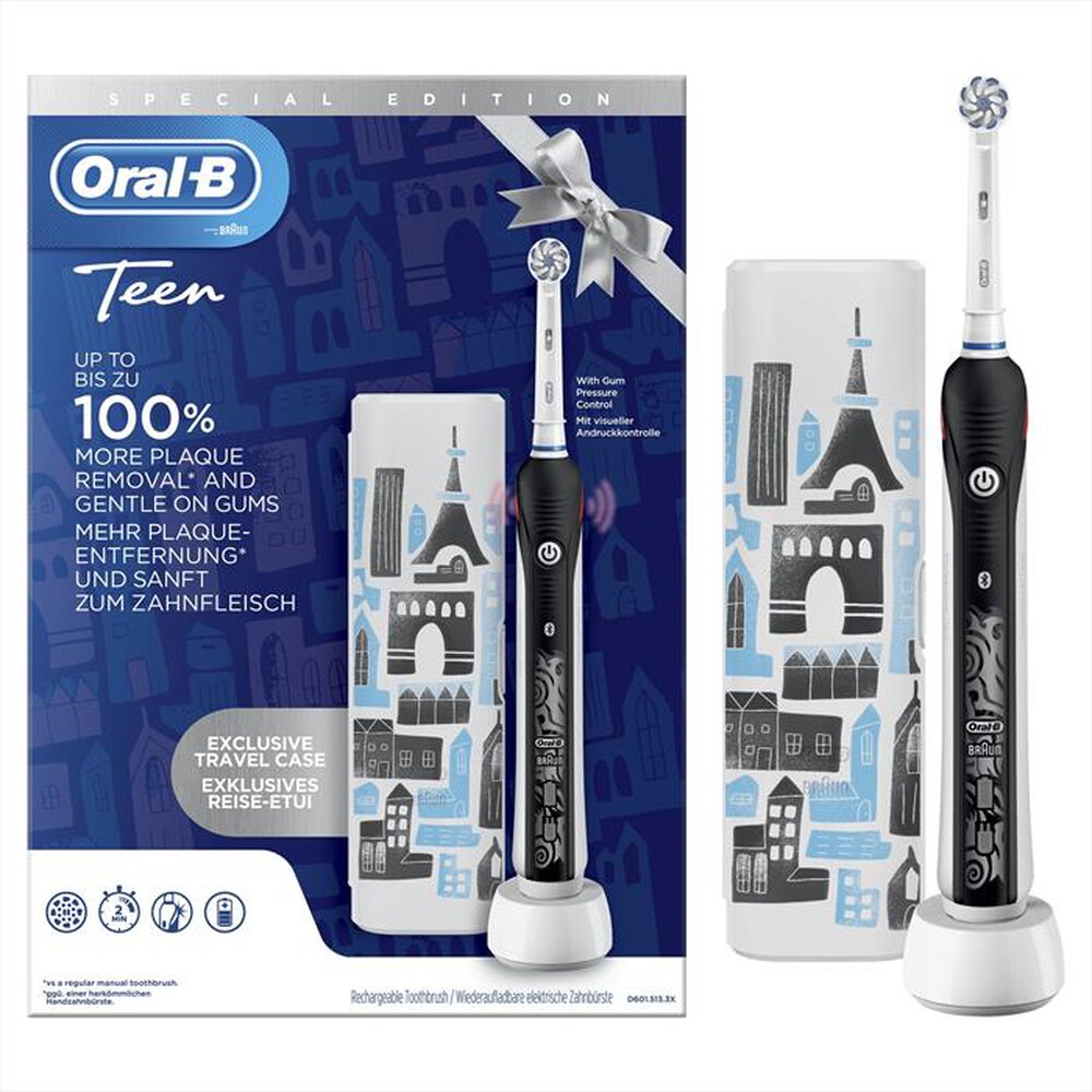 "ORAL-B - Spazzolino elettrico ricaricabile, 1-Nero"