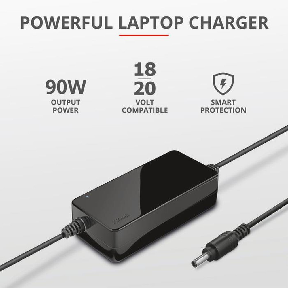 "TRUST - NEXO 90W LAPTOP CHARGER HP 4.5MM-Black"