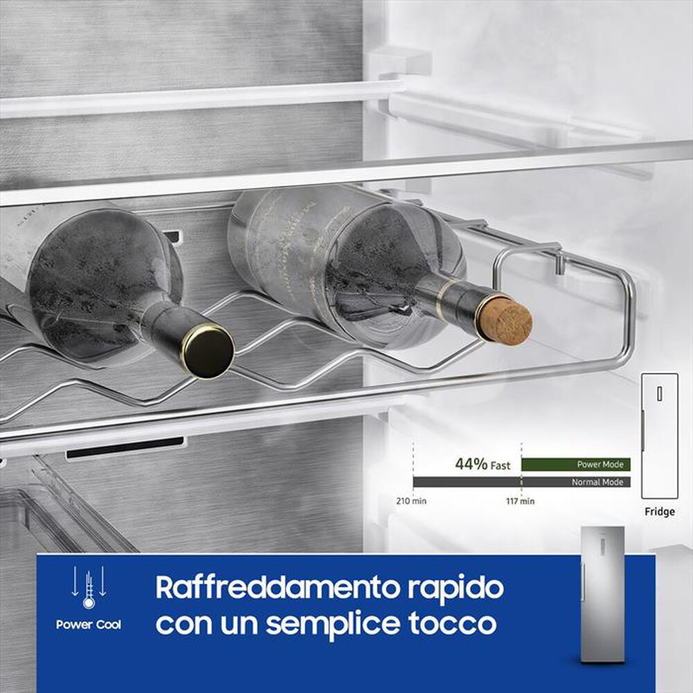 "SAMSUNG - Frigorifero 1 porta RR39C7BJ5S9/EF Classe E 387 lt-METAL INOX"