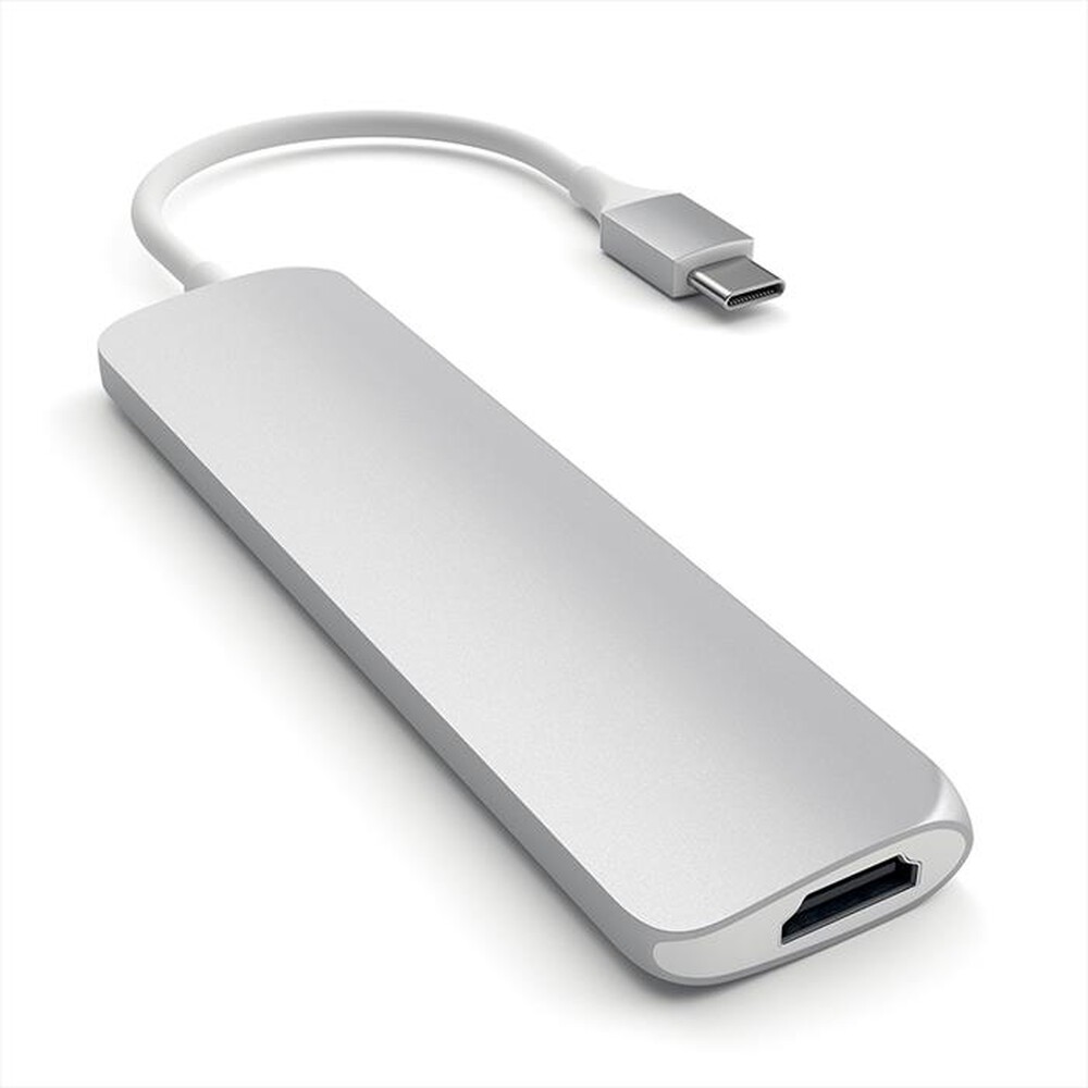 "SATECHI - ADATTATORE USB-C SLIM MULTI-PORTA-SILVER"