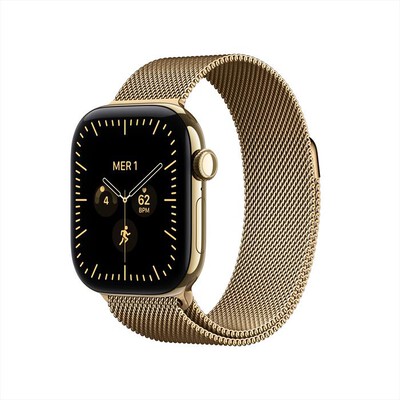 APPLE - Watch Series 12 GPS + Cellular 42mm Titanio Oro-Loop milanese Oro brillante