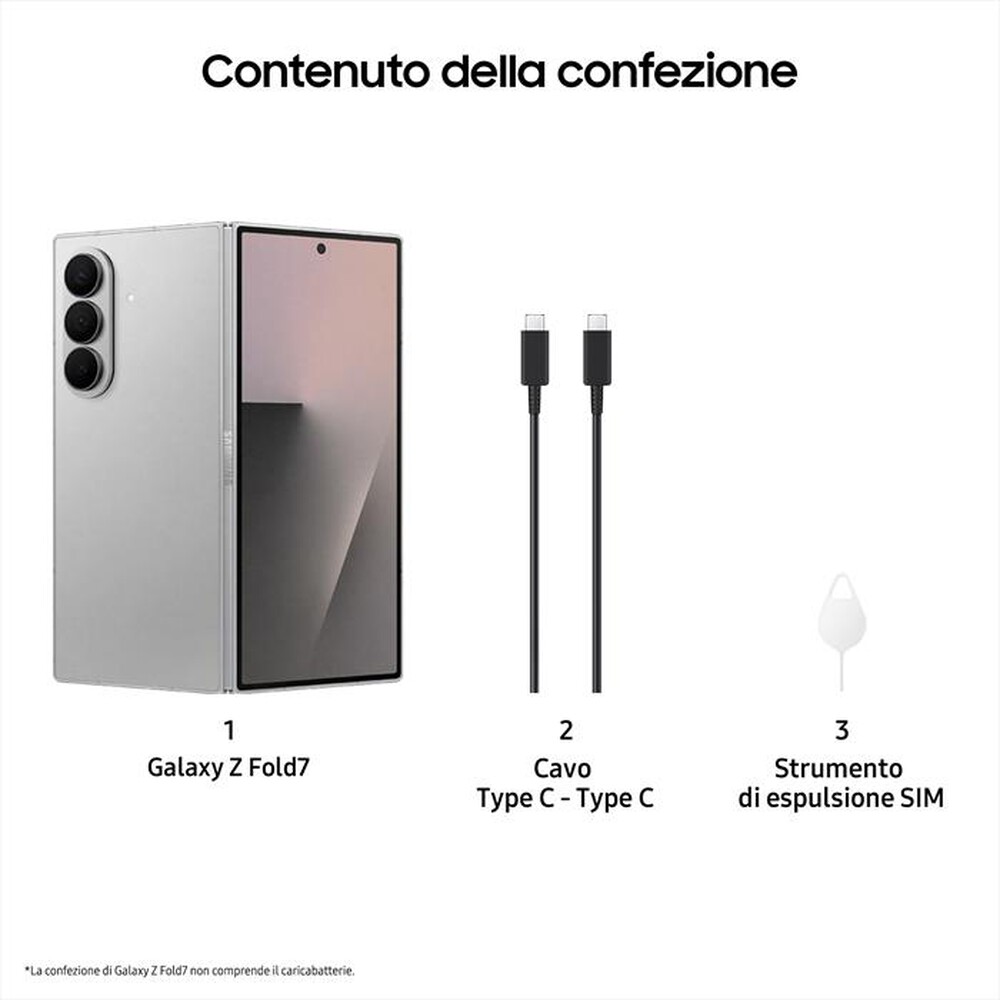 Immagine del prodotto SAMSUNG - Galaxy Z Fold7 12+512GB-Silver Shadow