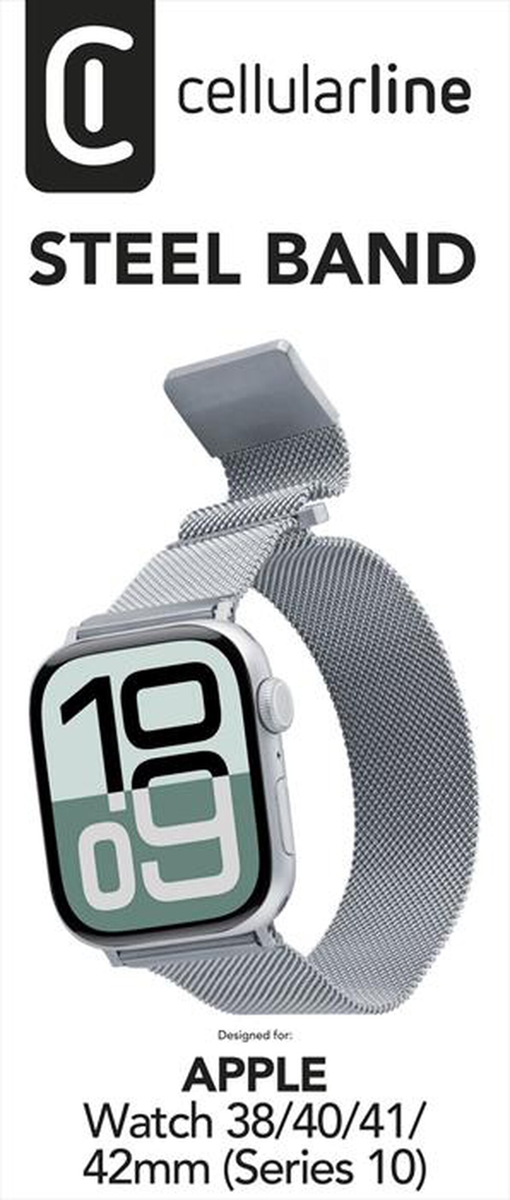 Immagine del prodotto CELLULARLINE - Cinturino STEELAPPWATCH3840S per Apple Watch-Argento