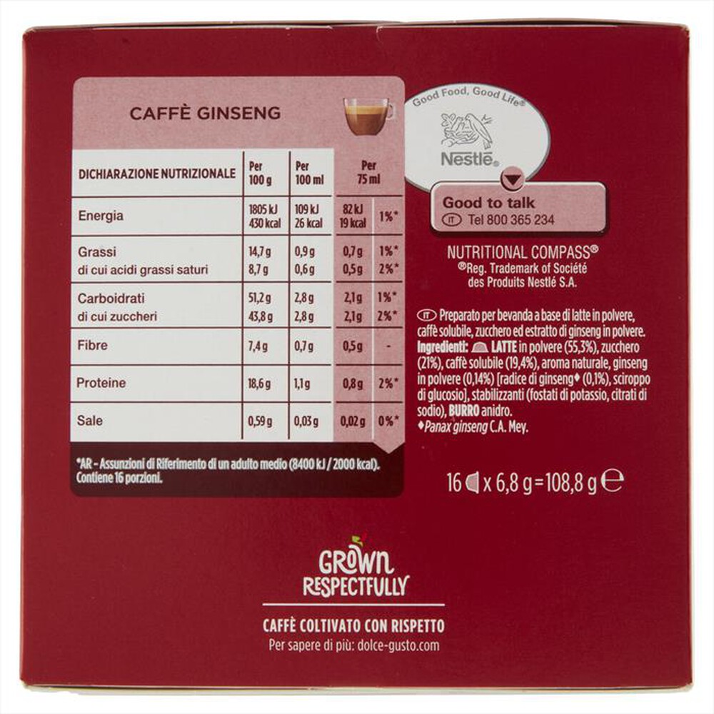 Immagine del prodotto NESCAFE' DOLCE GUSTO - Caff&egrave; Ginseng
