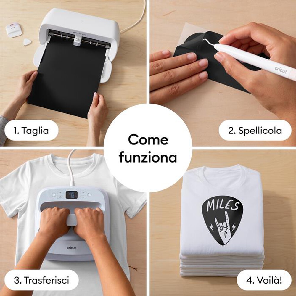 Immagine del prodotto CRICUT - Vinile termoadesivo Smart per Joy Xtra 24,1x61 cm-Bianco