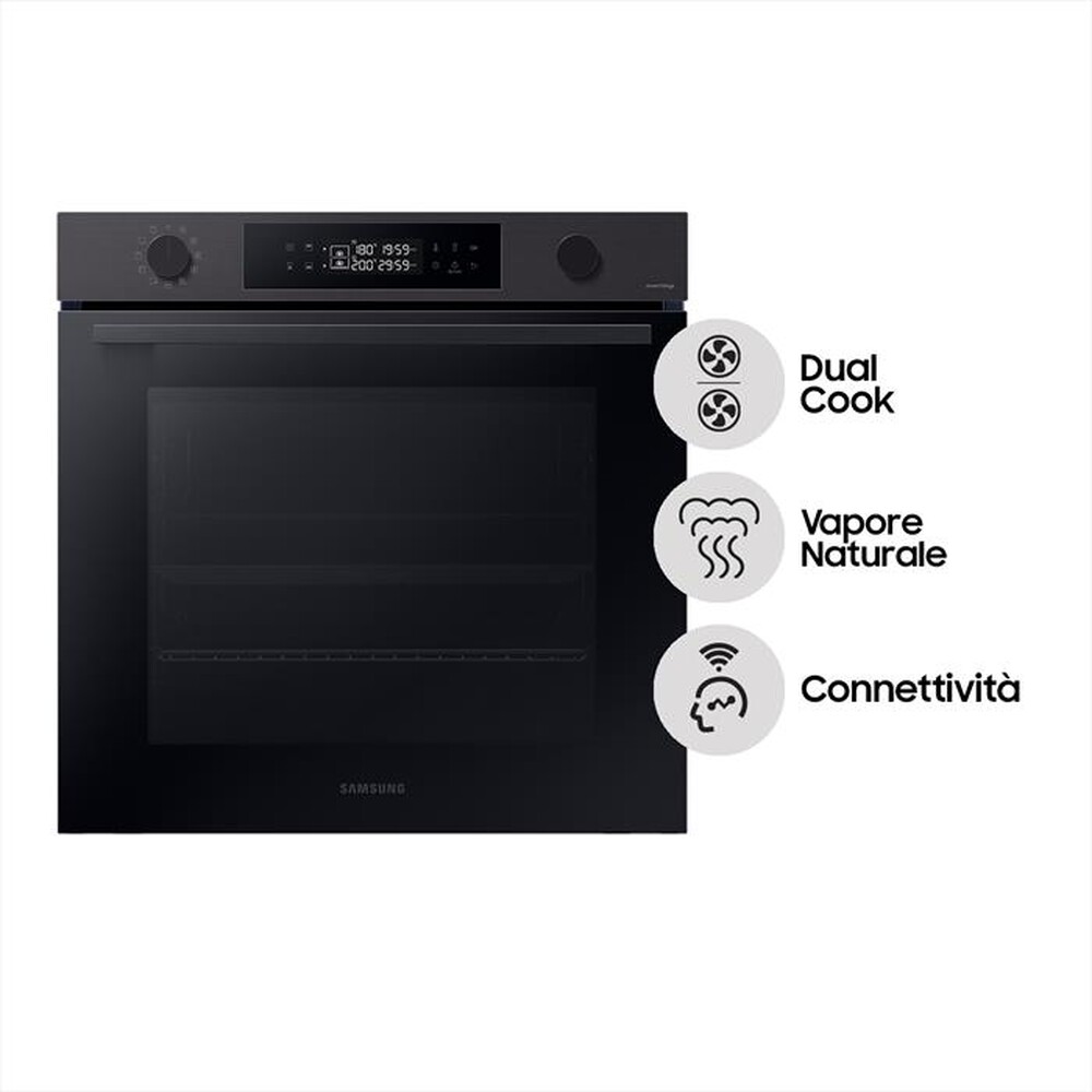 "SAMSUNG - Forno incasso elettrico NV7B4440VBB/U5 Classe A+-black inox"