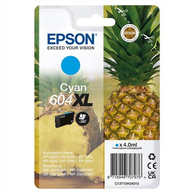 EPSON - Cartuccia INK SERIE ANANAS CIANO 604 XL-Ciano