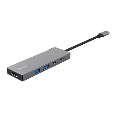 TRUST - Adattatore USB-C multiporta 5 in 1 DALYX-Grey