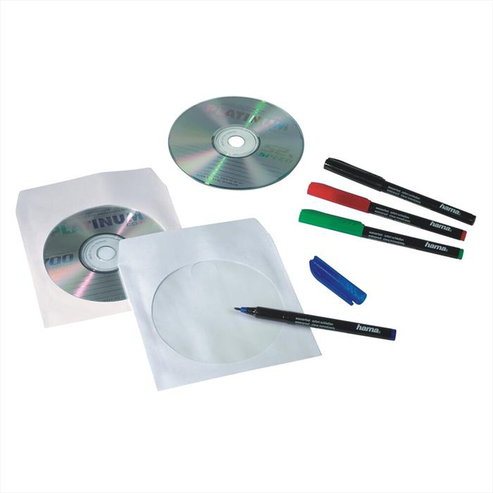 Immagine del prodotto HAMA - BUSTE PORTACD/DVD 25PZ-BIANCO/TRASPARENTE