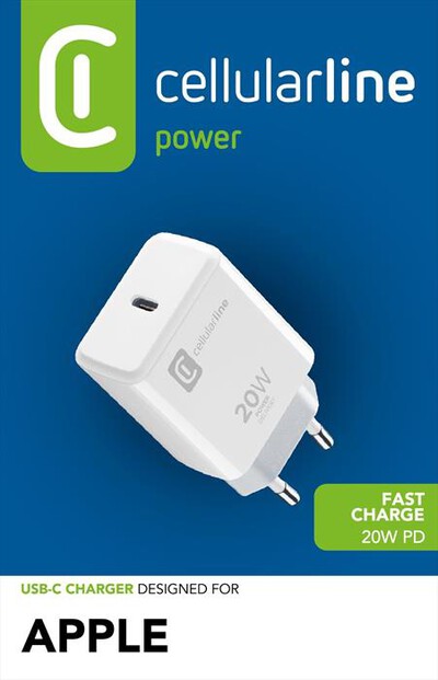 CELLULARLINE - ACHIPHUSBCPD20WW Carica Batterie-Bianco