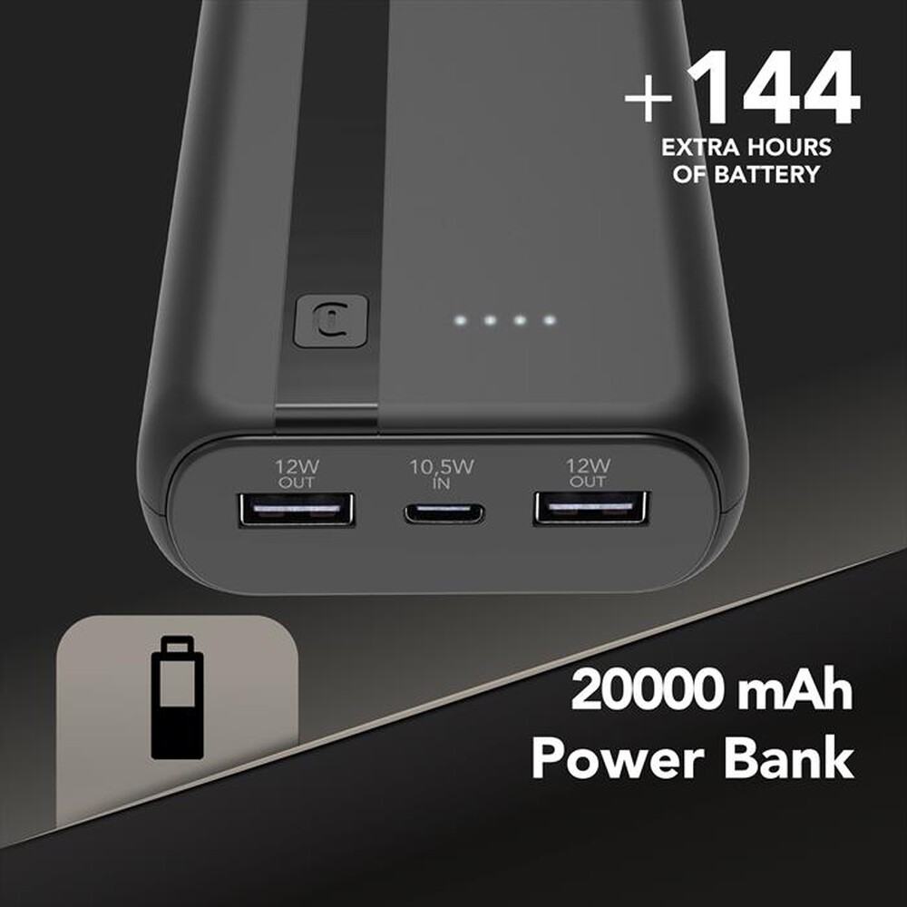 Immagine del prodotto CELLULARLINE - Caricabatterie Portatile PBENTRY20000K-Nero