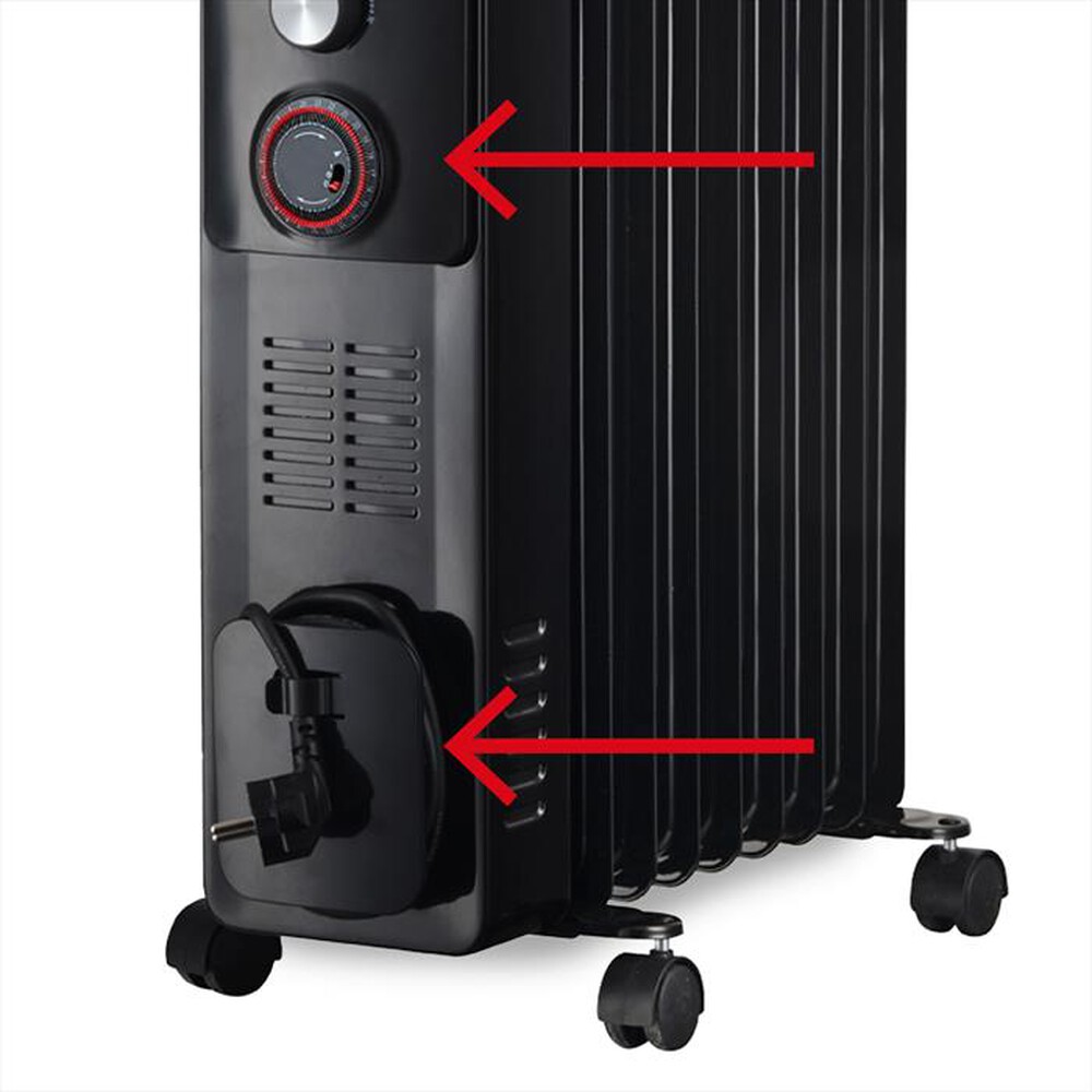 "ARGO - Radiatore a olio WARM BLACK TT 9-Nero"