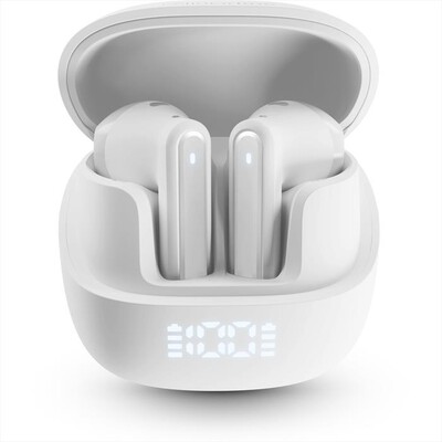 CELLULARLINE - GLADE AURICOLARI TRUE WIRELESS CON DISPLAY-Bianco