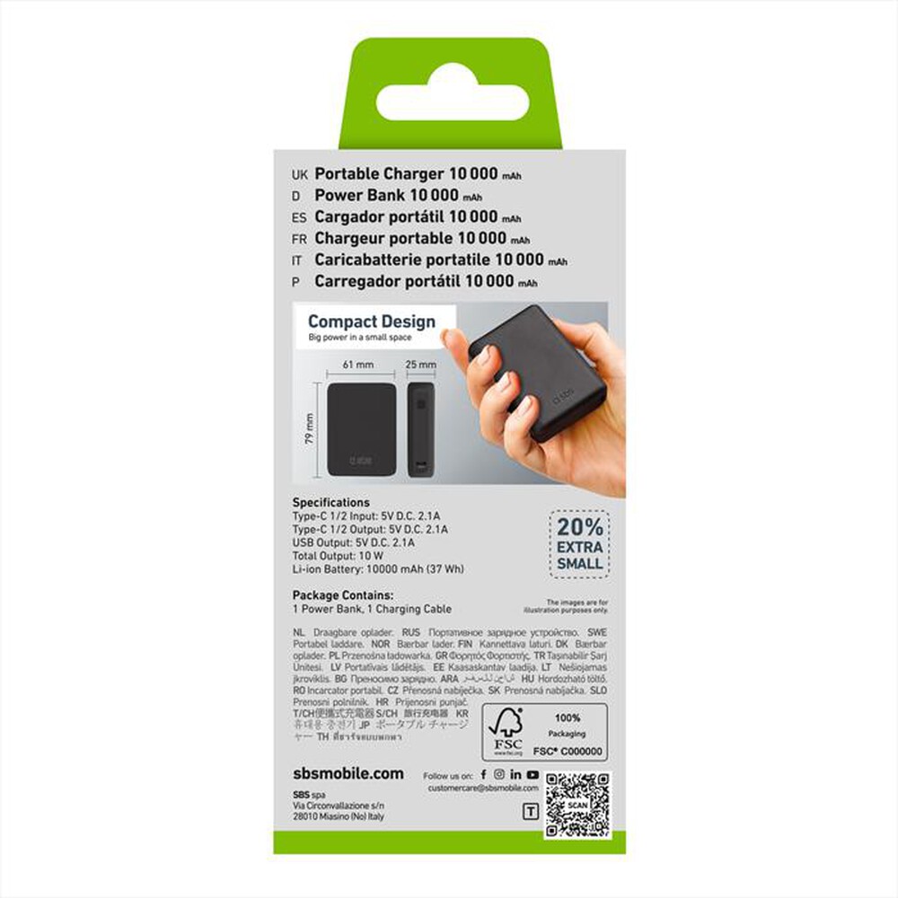 "SBS - Powerbanks TTBB10000MINIK-Nero"