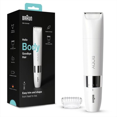 BRAUN - Mini rifinitore corpo BS1000-Bianco