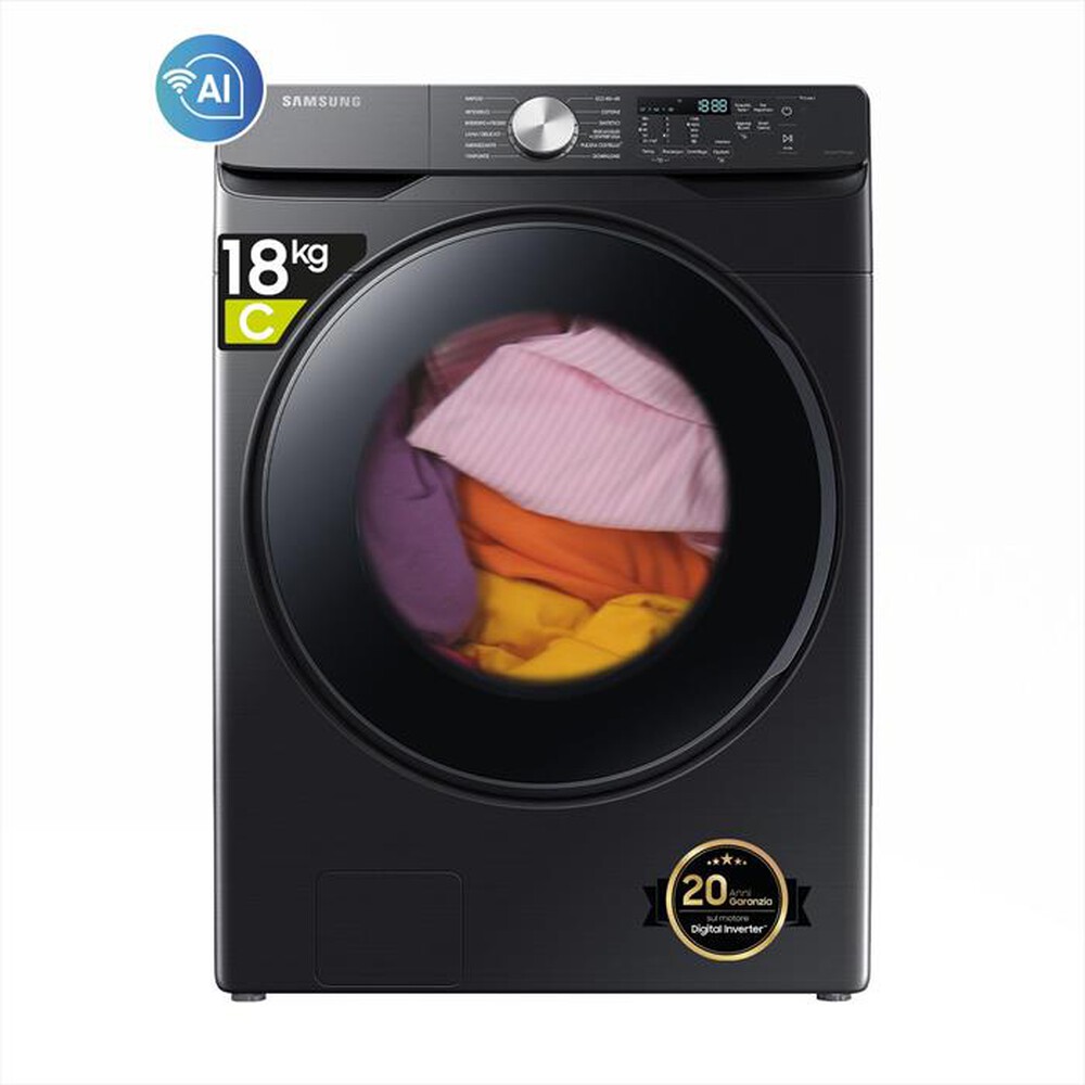 "SAMSUNG - Lavatrice WF18T8000GV/ET 18 Kg Classe C-Dark Inox"