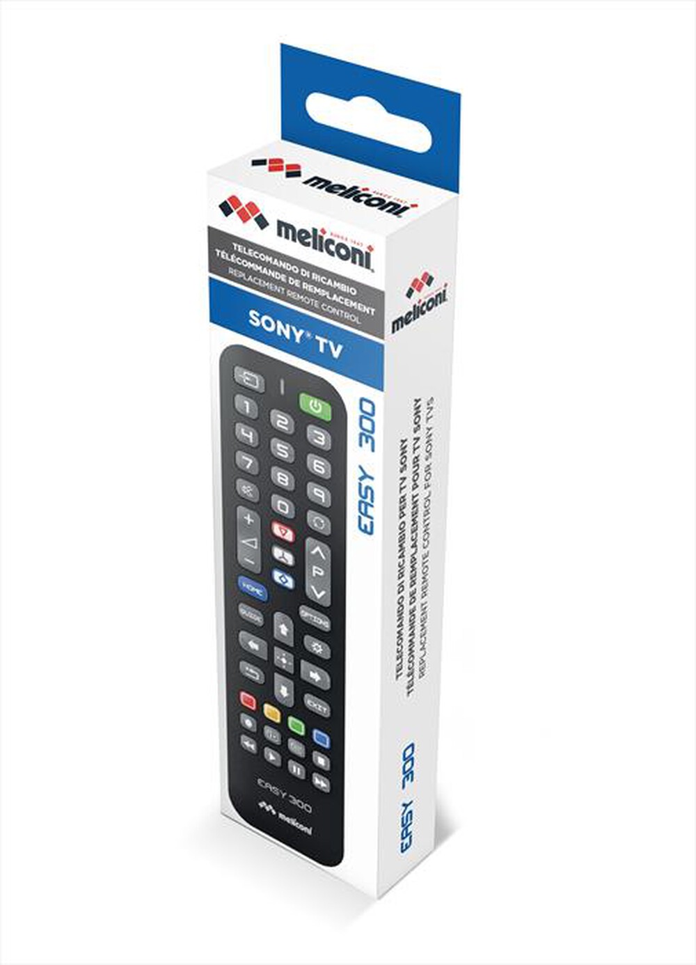 Immagine del prodotto MELICONI - Telecomando di ricambio EASY 300 PER TV SONY-Calotta nera, tastiera grigia