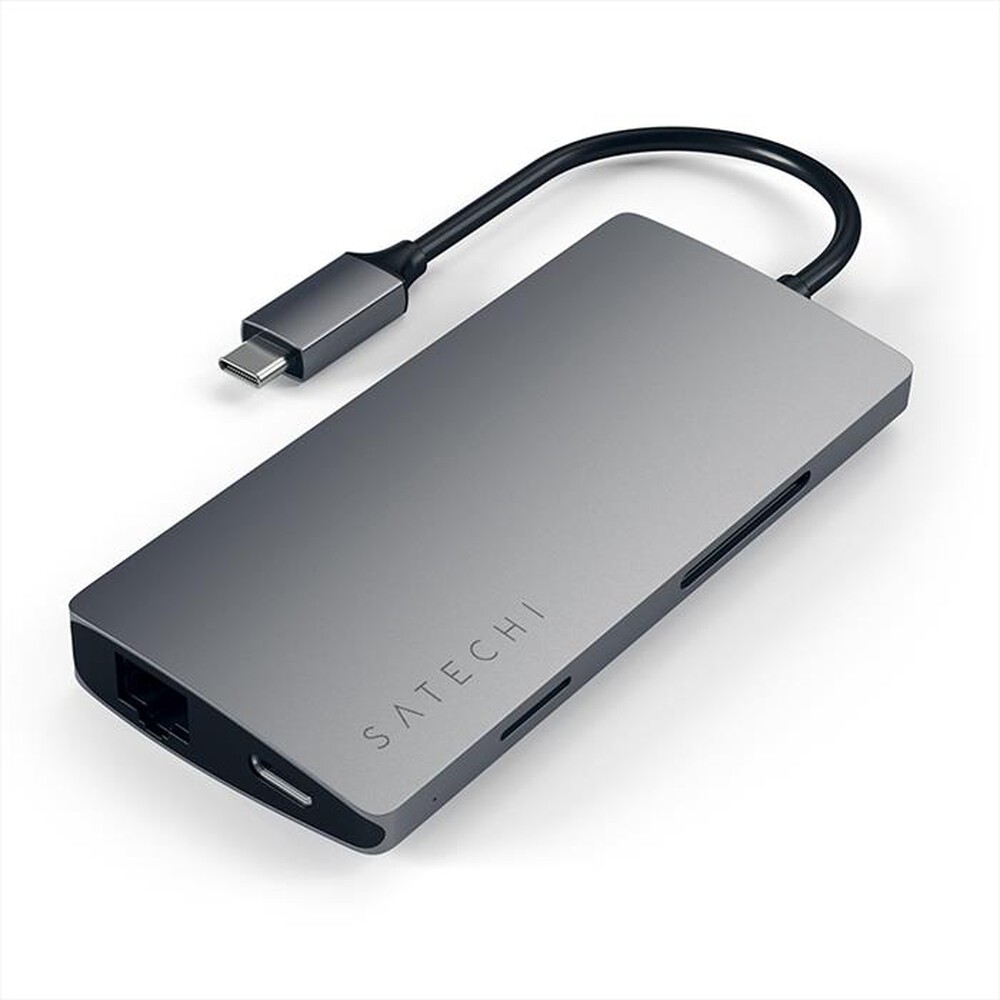"SATECHI - ADATTATORE USB-C MULTI-PORTA 4K ETHERNET V2-space grey"