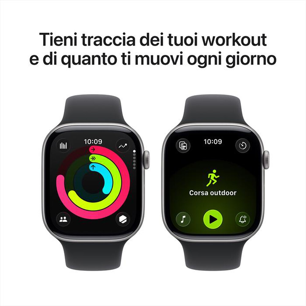 Immagine del prodotto APPLE - Watch Series 11 GPS 46mm Alluminio-Grigio - Sport Band Nero - S/M