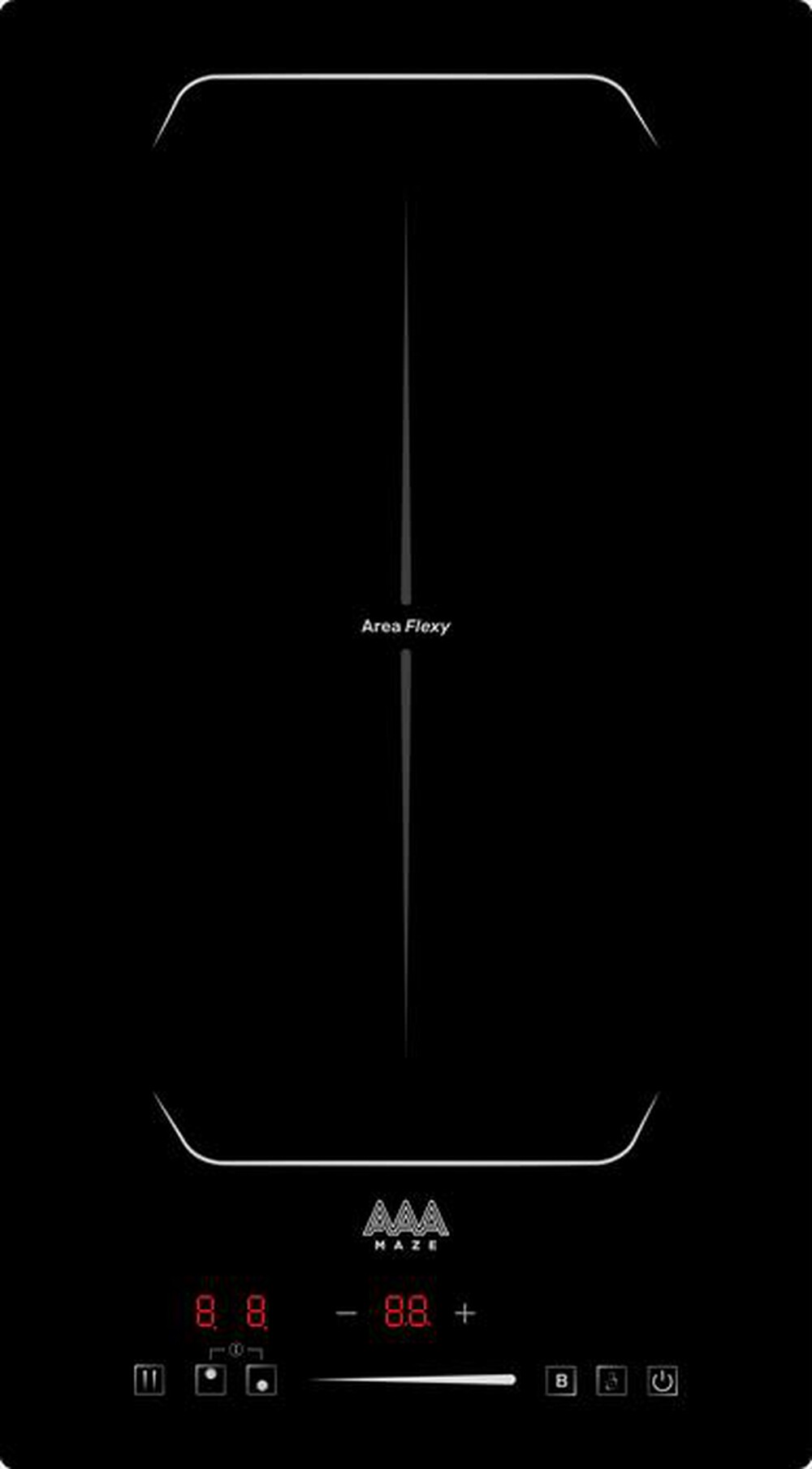 AAAMAZE - Piano cottura elettrico AMIH302FF 28,8 cm-Nero