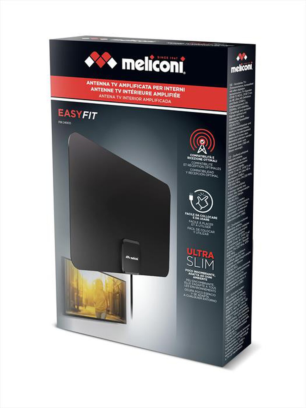 "MELICONI - ANTENNA EASY FIT-Nero"