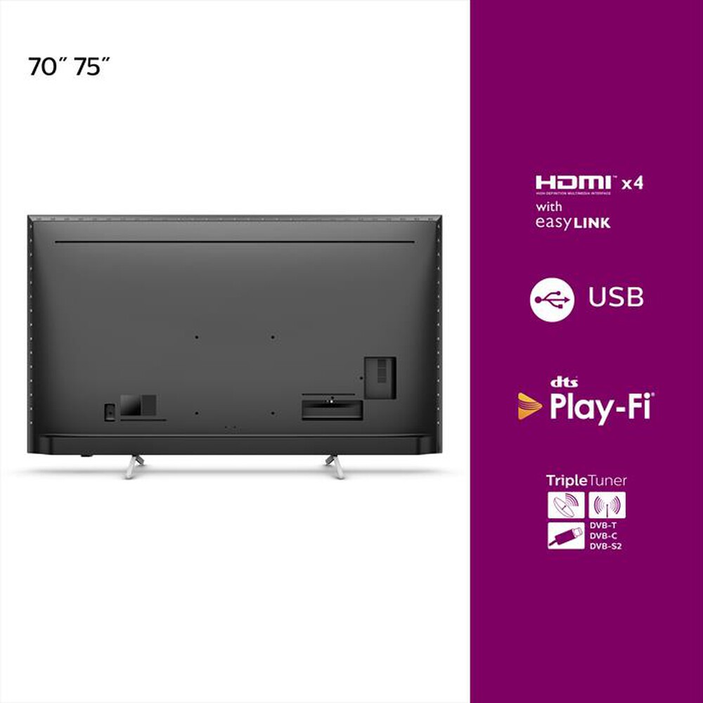 "PHILIPS - SMART TV AMBILIGHT THE ONE 4K 70\" 70PUS8506/12-Silver"