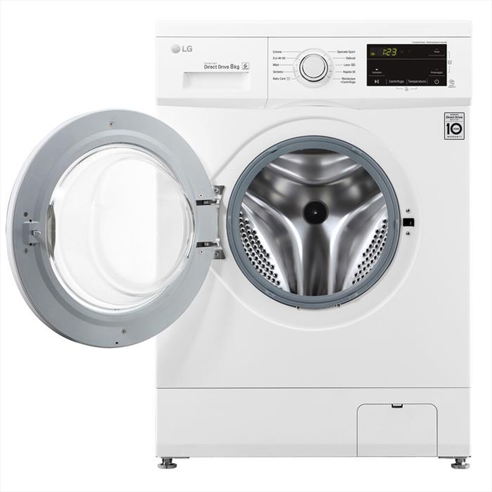 "LG - Lavatrice F4J3TN3WE 8 Kg Classe D-White"