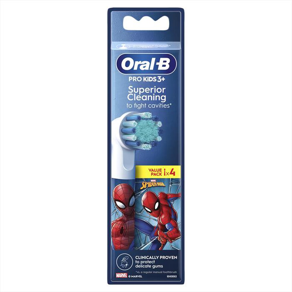 "ORAL-B - Testine Ricambio PW REFILL EB10S SPIDERMAN 4CT 12P-BIANCO"