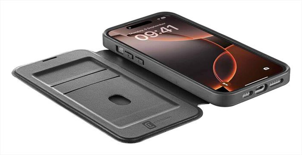 Immagine del prodotto CELLULARLINE - Custodia a libro DAILY MAG per IPHONE 16 PRO-Nero