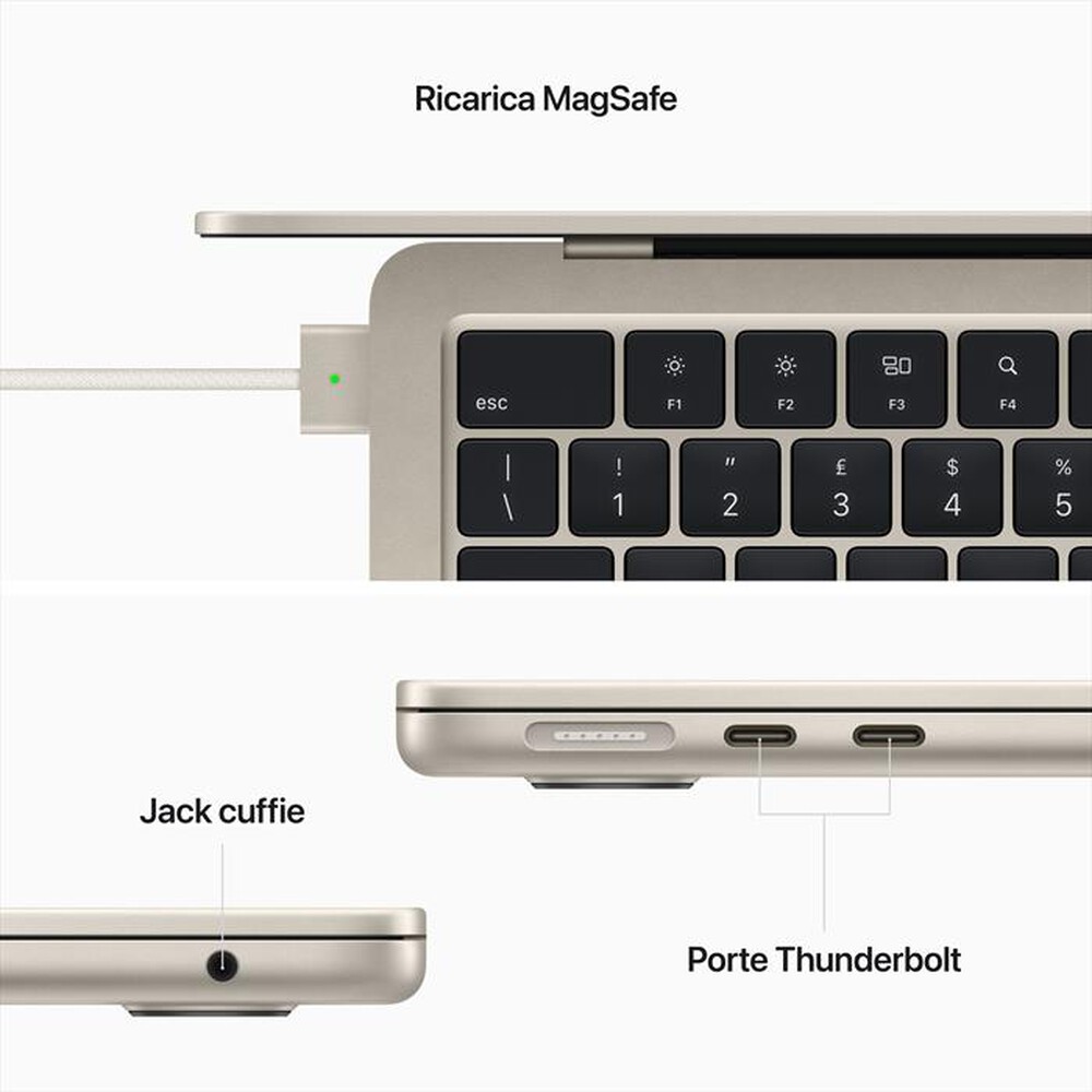 "APPLE - MacBook Air 13 M2 8-core CPU 10-core GPU 512GB SSD-Galassia"