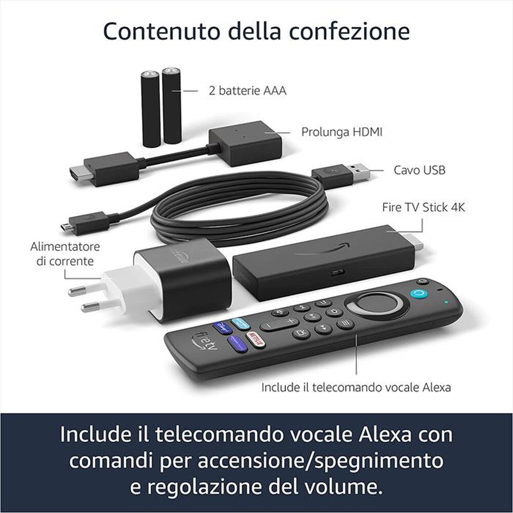 "AMAZON - FIRE TV STICK 4K ULTRA HD-Nero"
