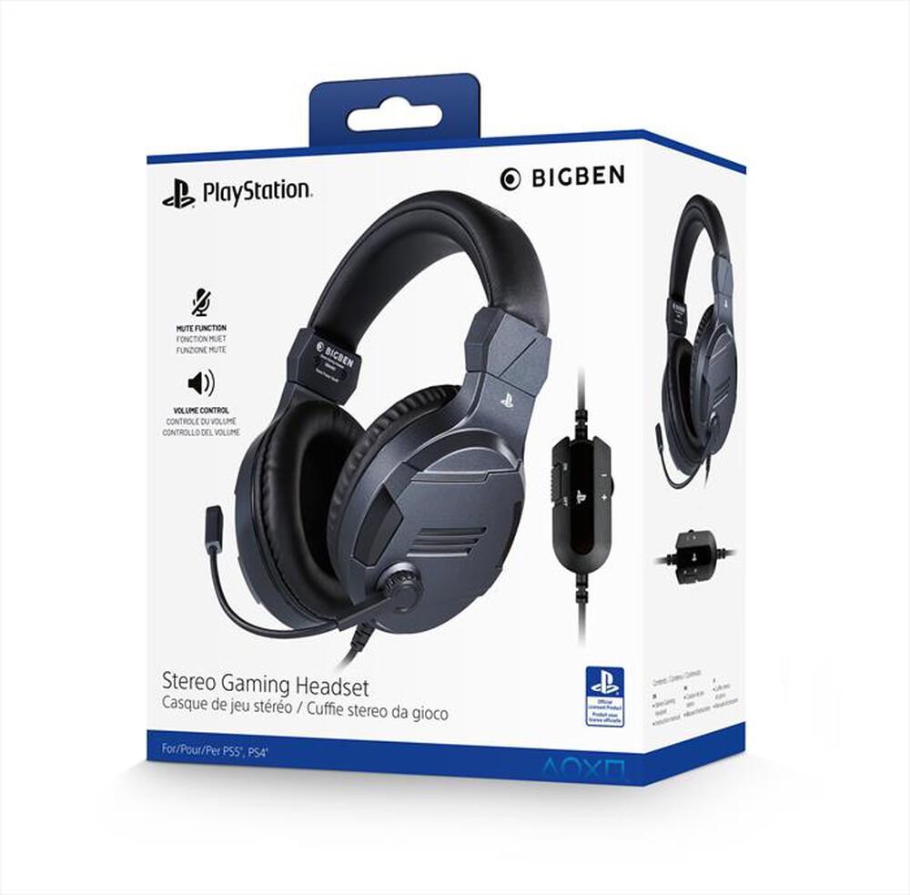 Immagine del prodotto BIG BEN - CUFFIE GAMING STEREO V3 PS5-Nero/Titanio