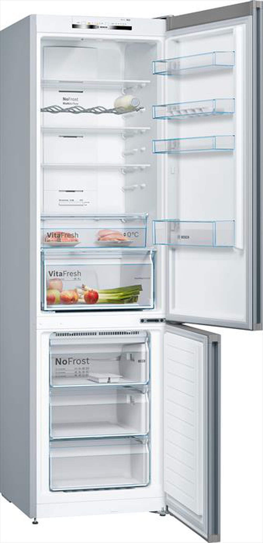 "BOSCH - Frigorifero combinato KGN392LDC Classe D 368 lt-Metal look"