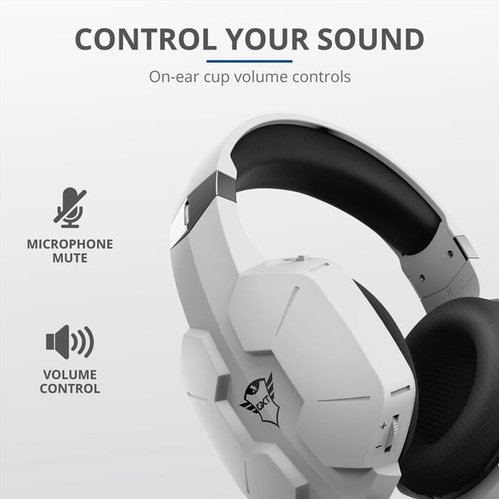 TRUST - GXT323W CARUS HEADSET PS5 - White/Black | Euronics