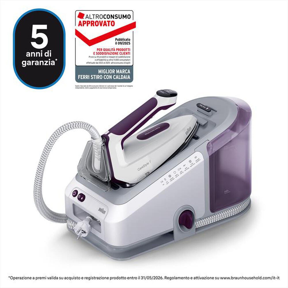 BRAUN - SISTEMA STIRANTE CARESTYLE 7 IS7266VI-Bianco viola