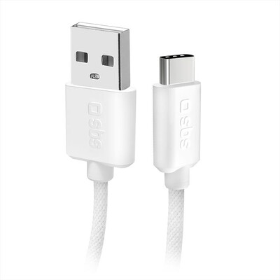 SBS - Cavo in tessuto USB a type-C TECABLETISSUEUSBCG-Grigio,  SBS - Cavo in tessuto USB a type-C TECABLETISSUEUSBCG-Grigio