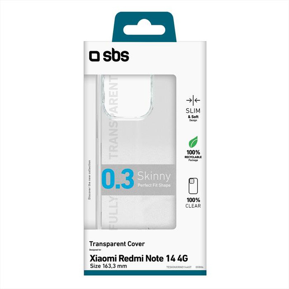 "SBS - Cover TESKINXIRNO144GT per Xiaomi Redmi Note 14 4G-Trasparente"