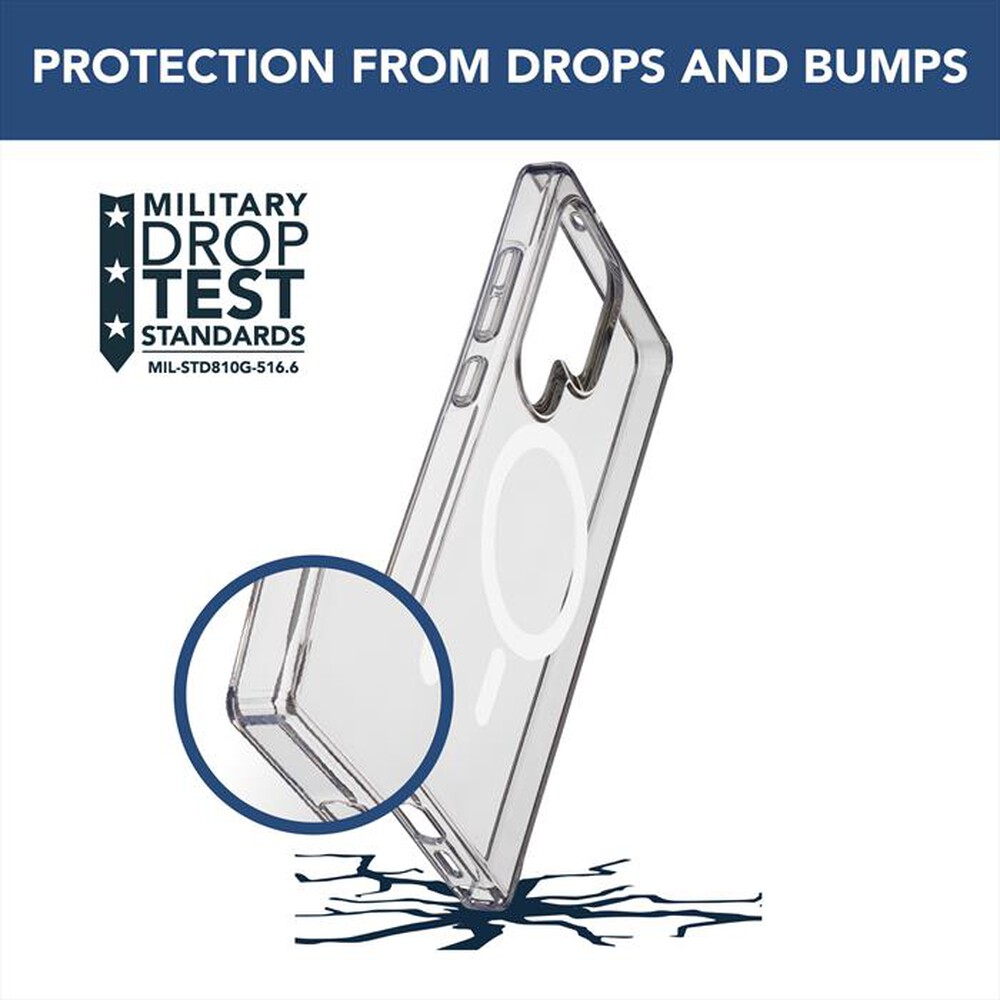 "CELLULARLINE - Cover GLOSS MAG per Galaxy S25 Ultra-Trasparente"